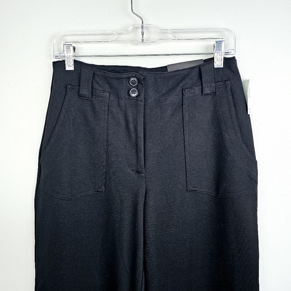 Maurices Black Ponte Patch Pocket High Rise Wide Leg Dress Pant NWT - Picture 5 of 16